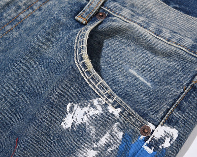 "Wavy" Flared Denim