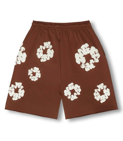 "Flower" Shorts Brown